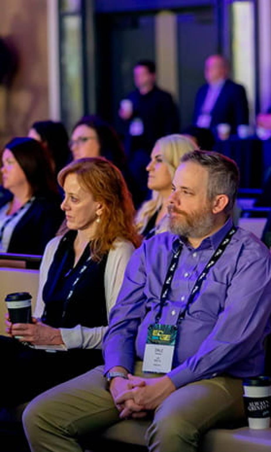 Crowd watching speech